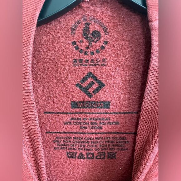 Red Rust Mineral Wash Women’s Sriracha Sweatshirt Sz Medium - Picture 4 of 5